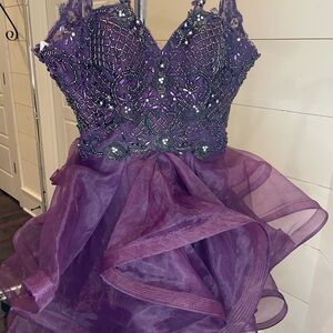 Rachel Allan Violet Embellished Mini Dress